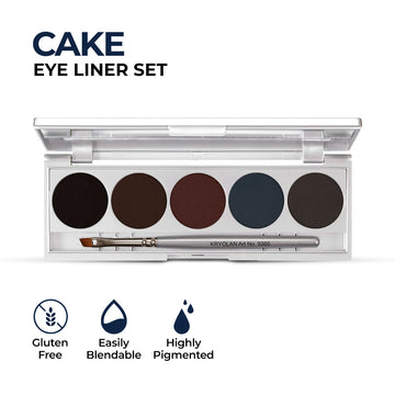 Kryolan - Cake Eye Liner Set - 5 Colors